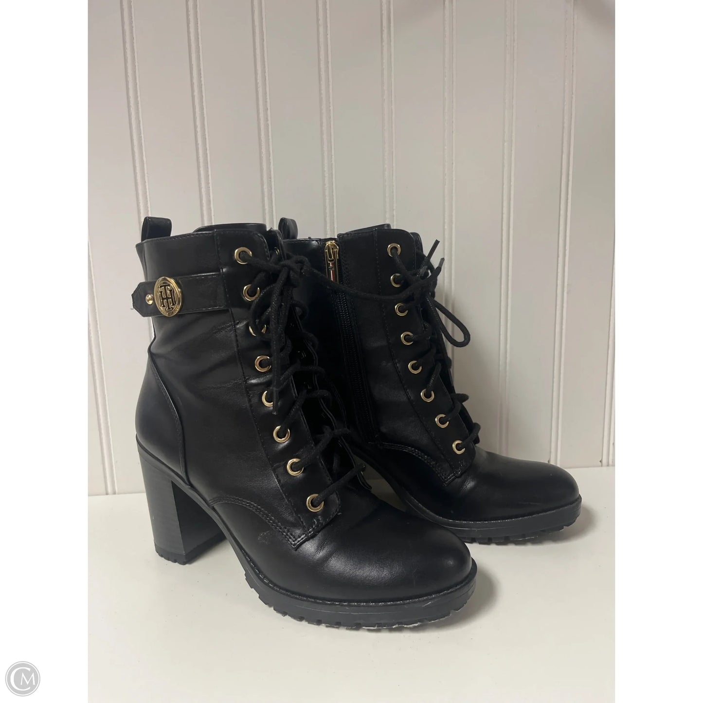 Boots Combat By Tommy Hilfiger In Black, Size: 7