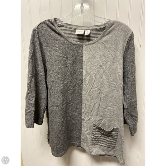Top Sleeveless By Chicos In Grey, Size: L