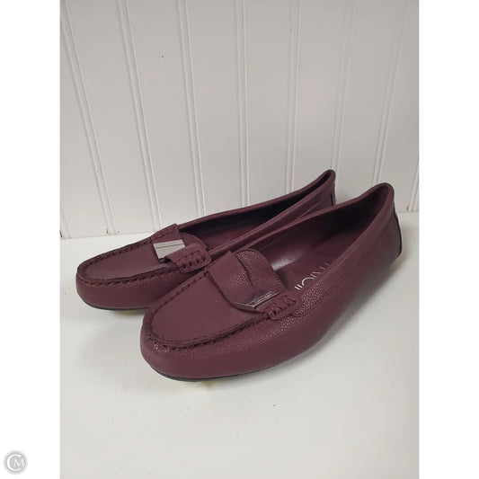 Shoes Flats By Calvin Klein In Maroon, Size: 9