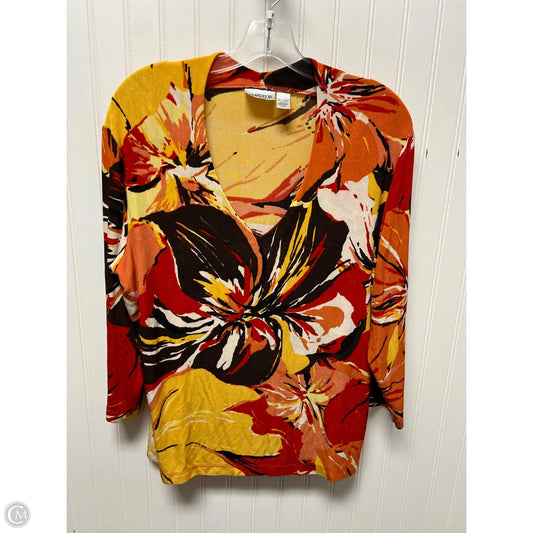 Top Long Sleeve By Chicos In Floral Print, Size: Xl