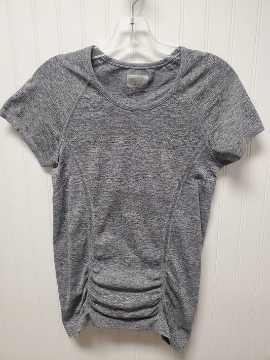 Athletic Top Short Sleeve By Athleta In Grey, Size: M