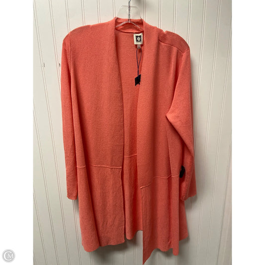 Cardigan By Anne Klein In Peach, Size: 1x
