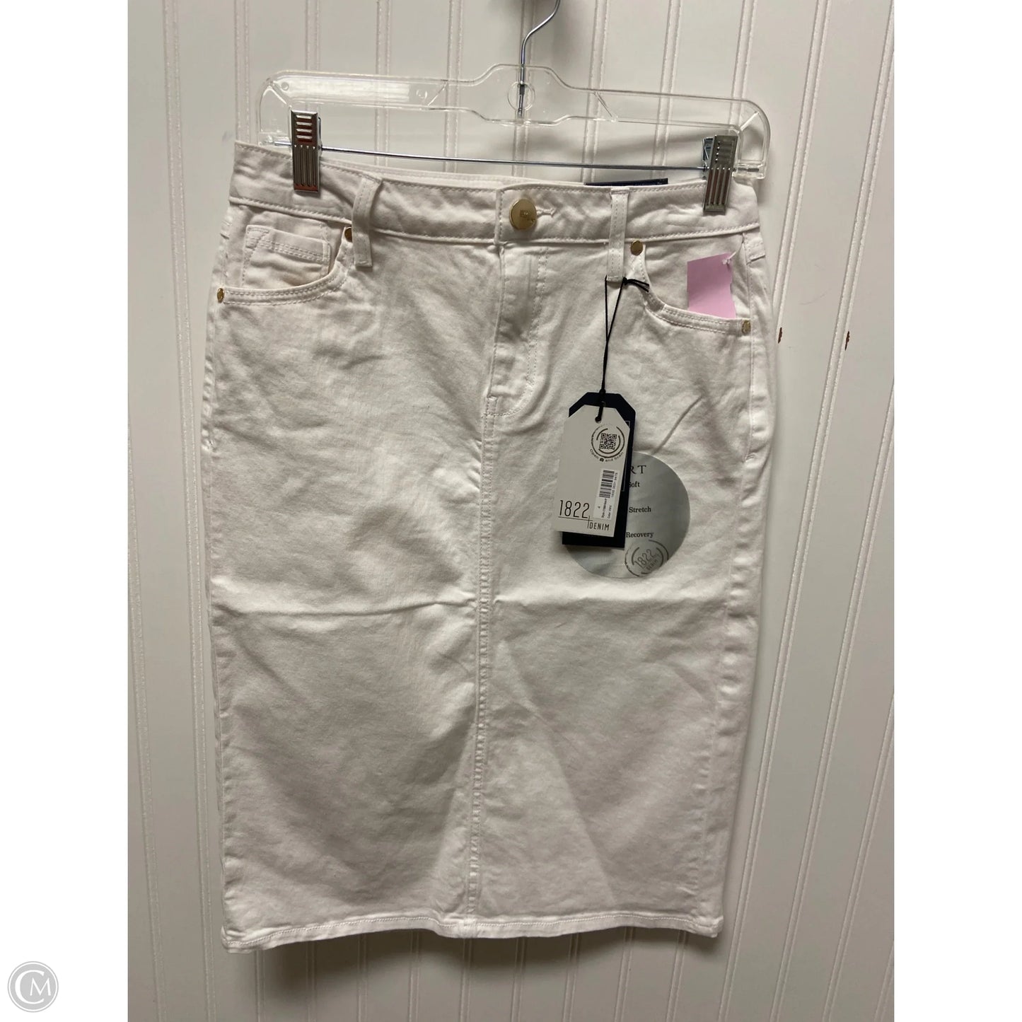 Skirt Midi By 1822 Denim In White, Size: 4