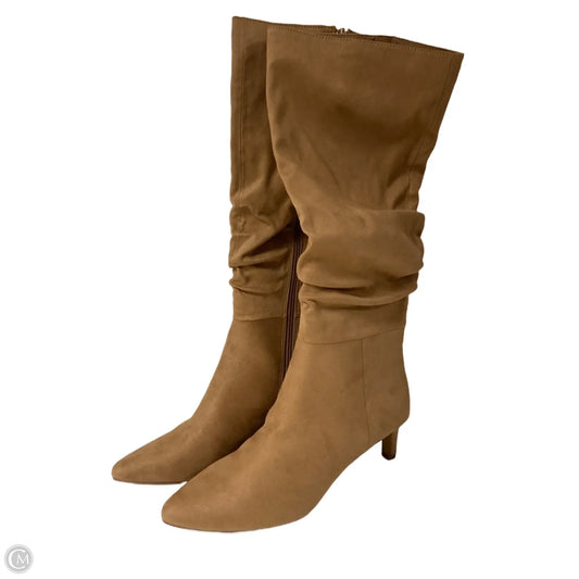 Boots Knee Heels By J. Crew In Beige, Size: 9.5