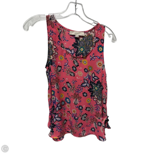 Top Sleeveless By Loft In Pink, Size: Sp