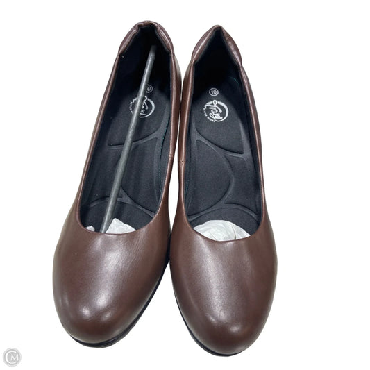 Shoes Heels Block By Clothes Mentor In Brown, Size: 10