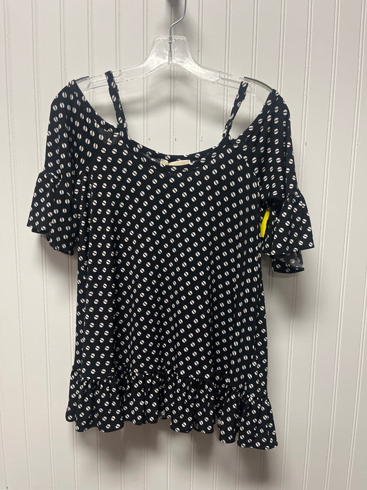 Top Short Sleeve By Michael By Michael Kors In Black, Size: Xs