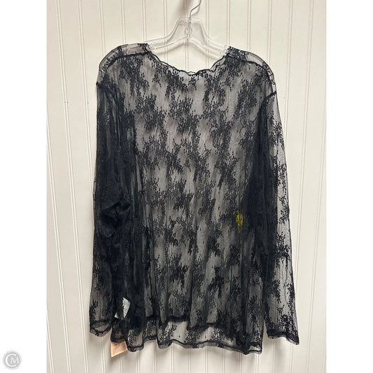 Top Long Sleeve Basic By Bloomchic In Black, Size: 3x