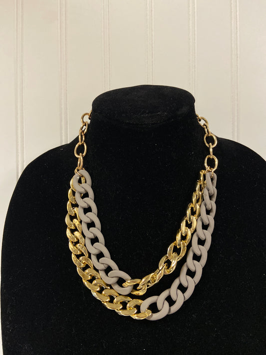 Gold & Grey Necklace Layered Clothes Mentor