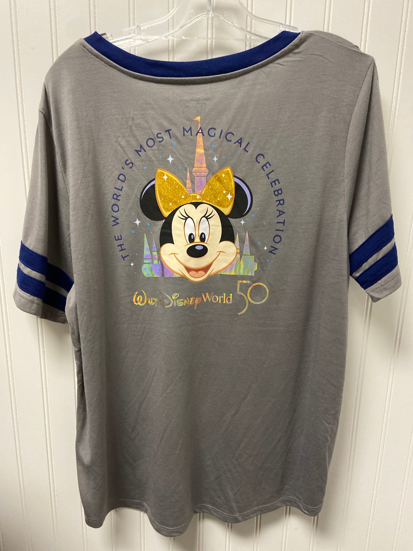 Grey Top Short Sleeve Walt Disney, Size Xl