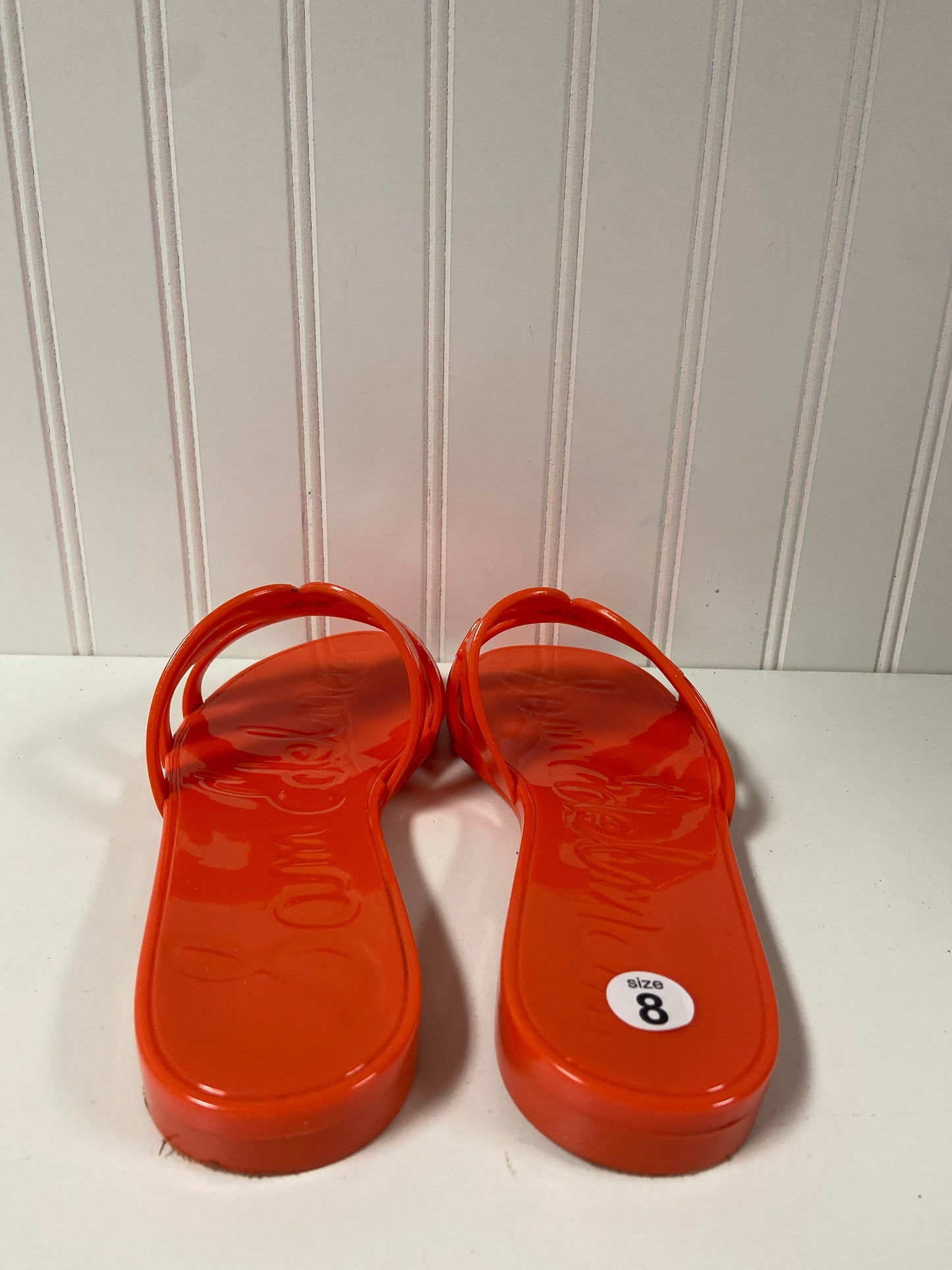 Orange Sandals Flats Sam Edelman, Size 8