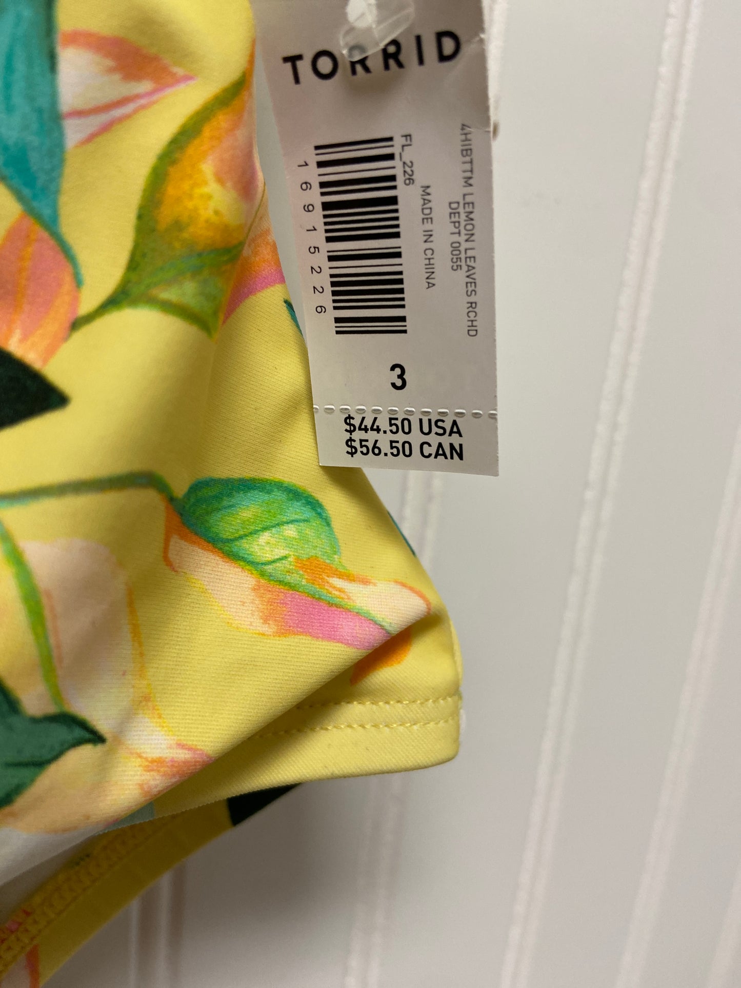 Yellow Swimsuit Bottom Torrid, Size 3x