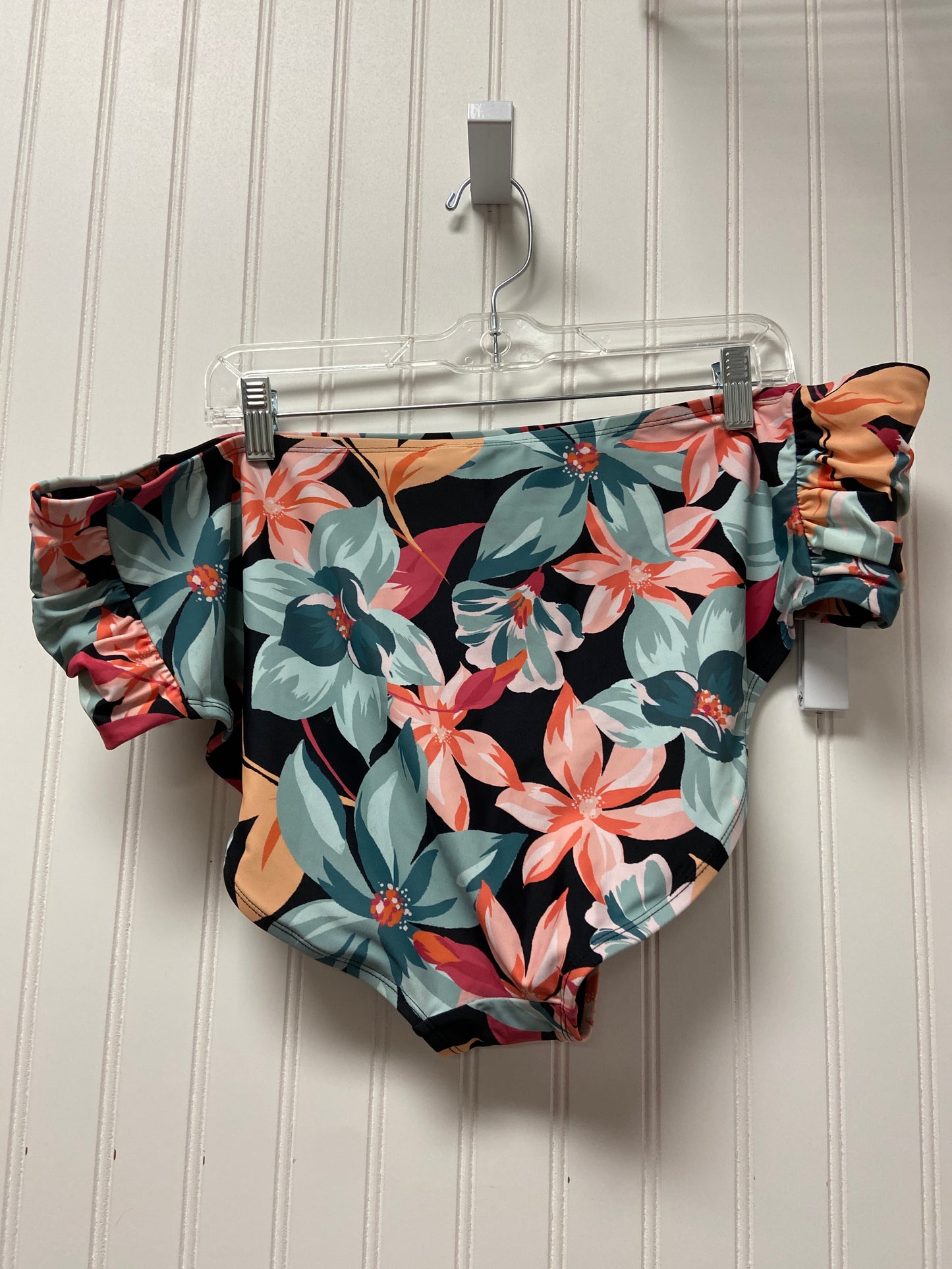 Floral Print Swimsuit Bottom Clothes Mentor, Size 3x