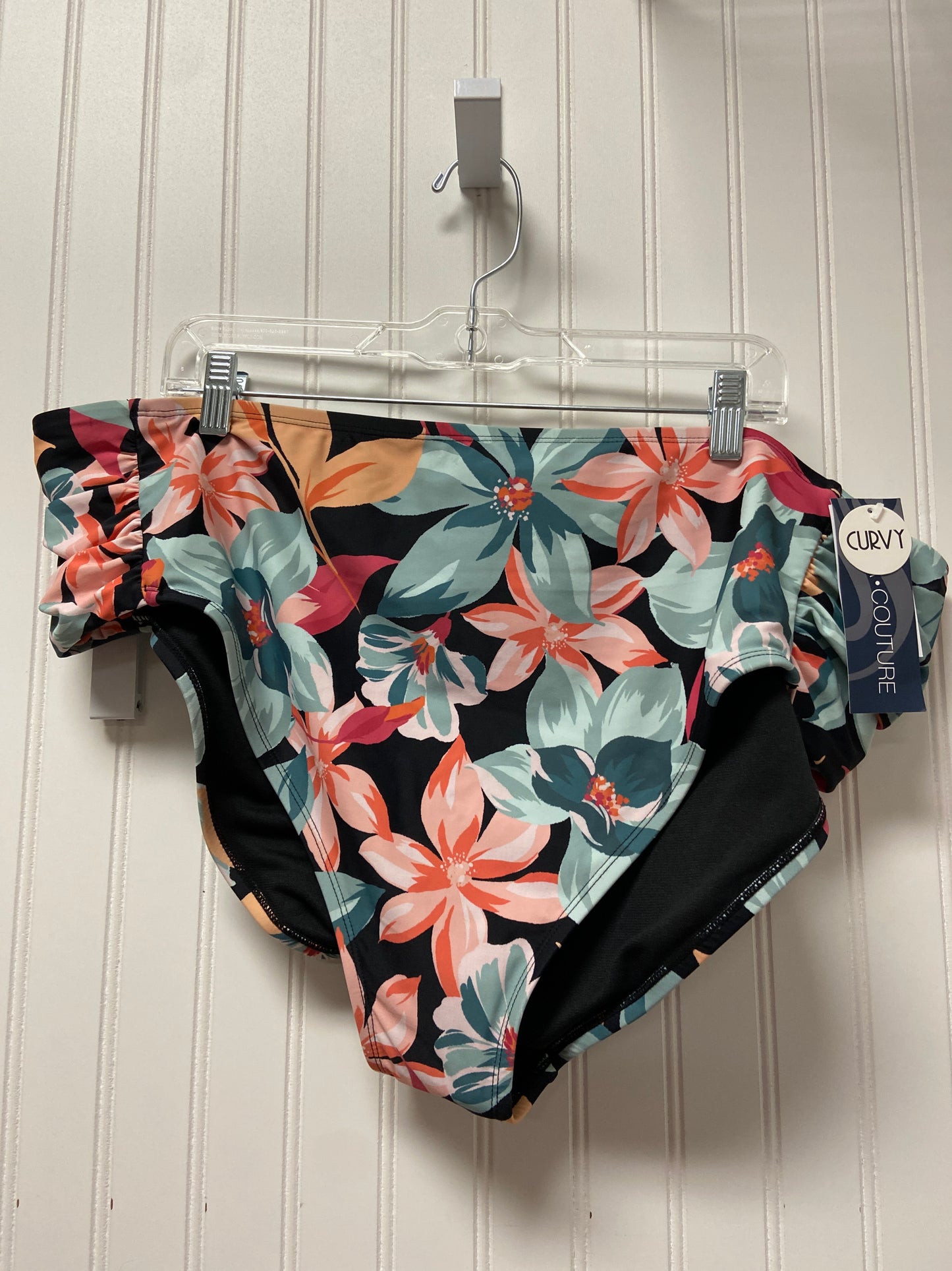 Floral Print Swimsuit Bottom Clothes Mentor, Size 3x