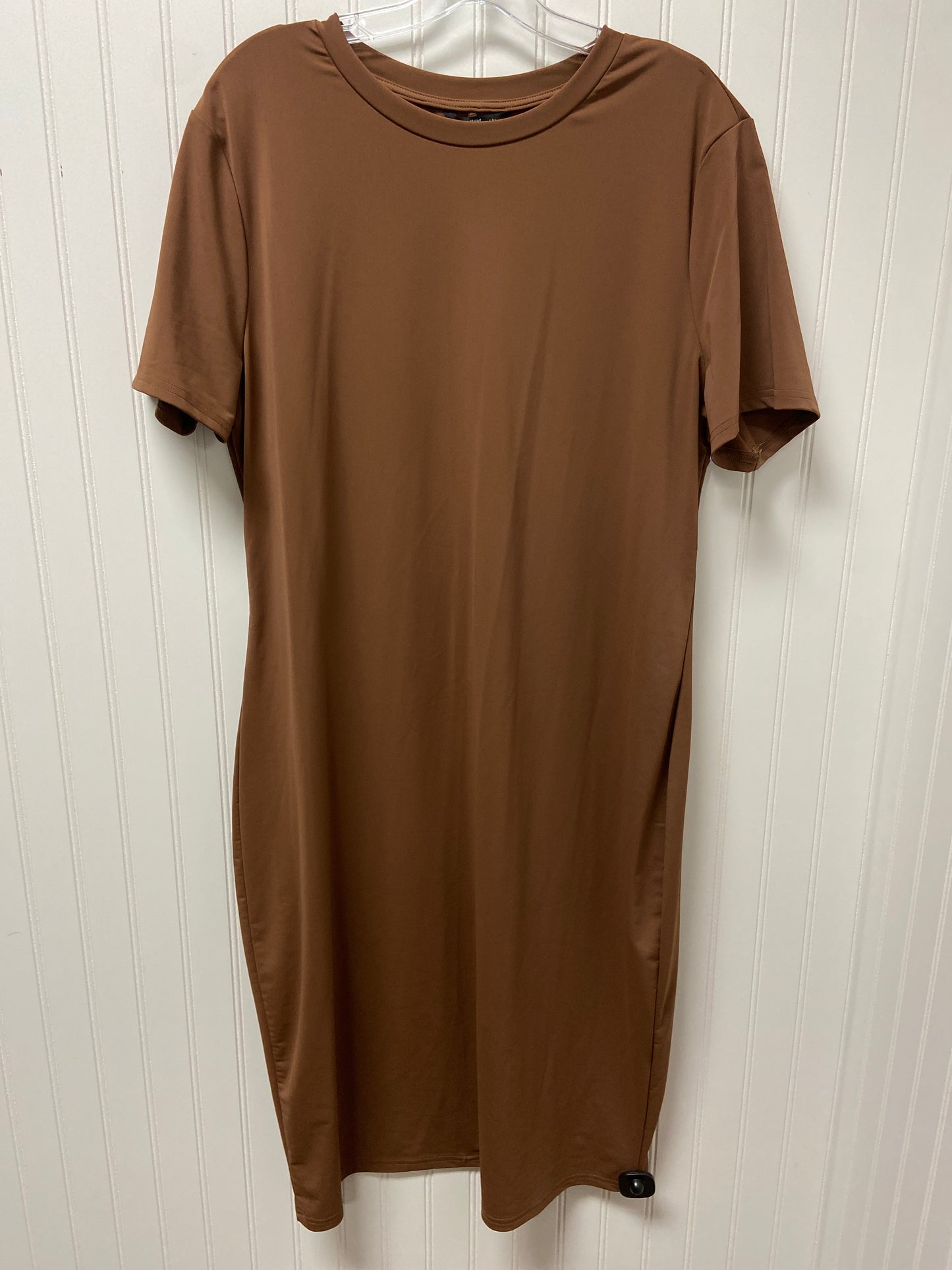 Brown Dress Casual Midi Shein, Size 4x