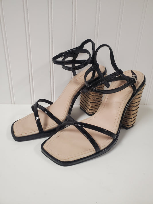 Black & Tan Sandals Heels Block Clothes Mentor, Size 7