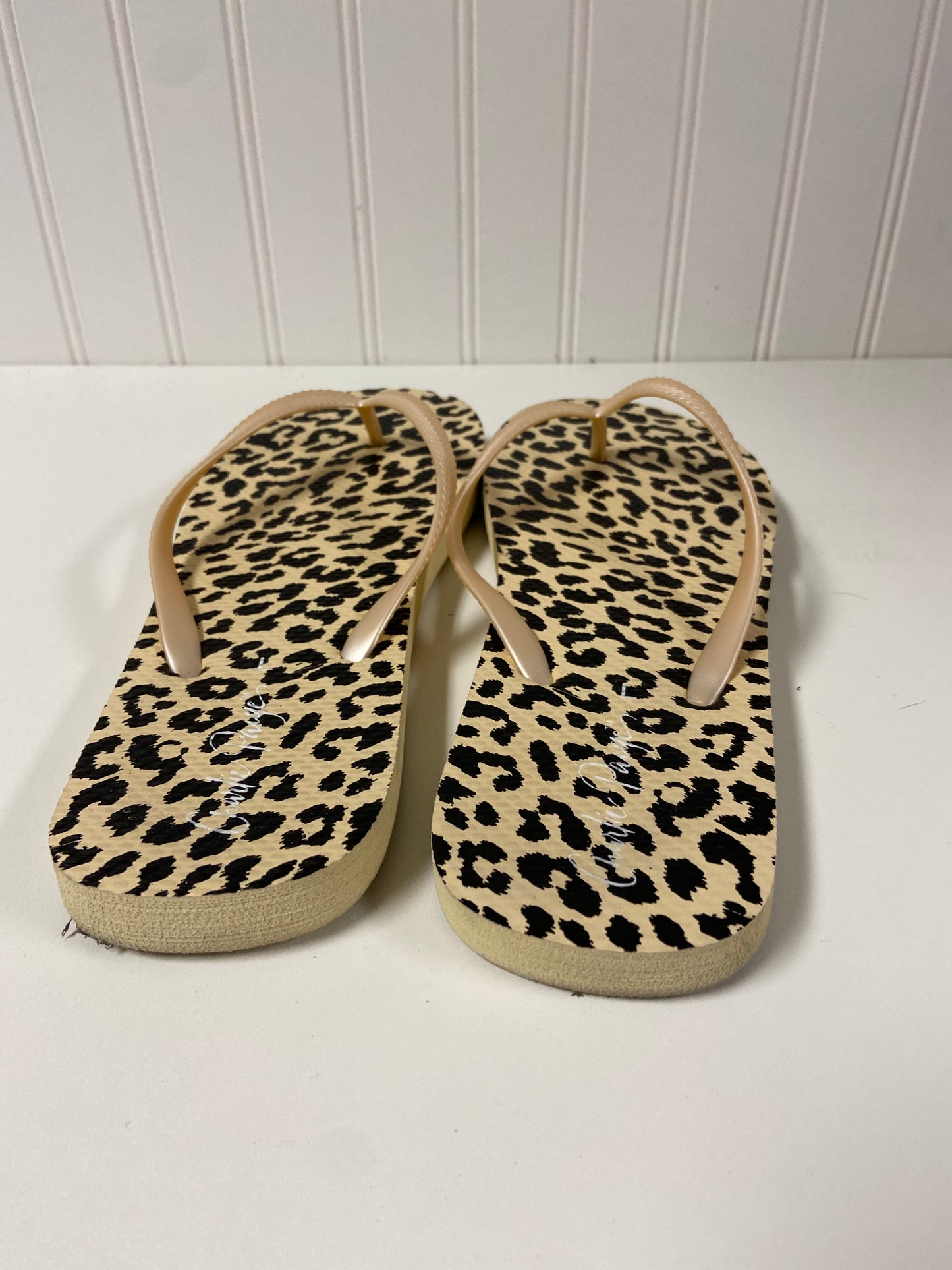 Animal Print Sandals Flip Flops Charlie Paige, Size 9