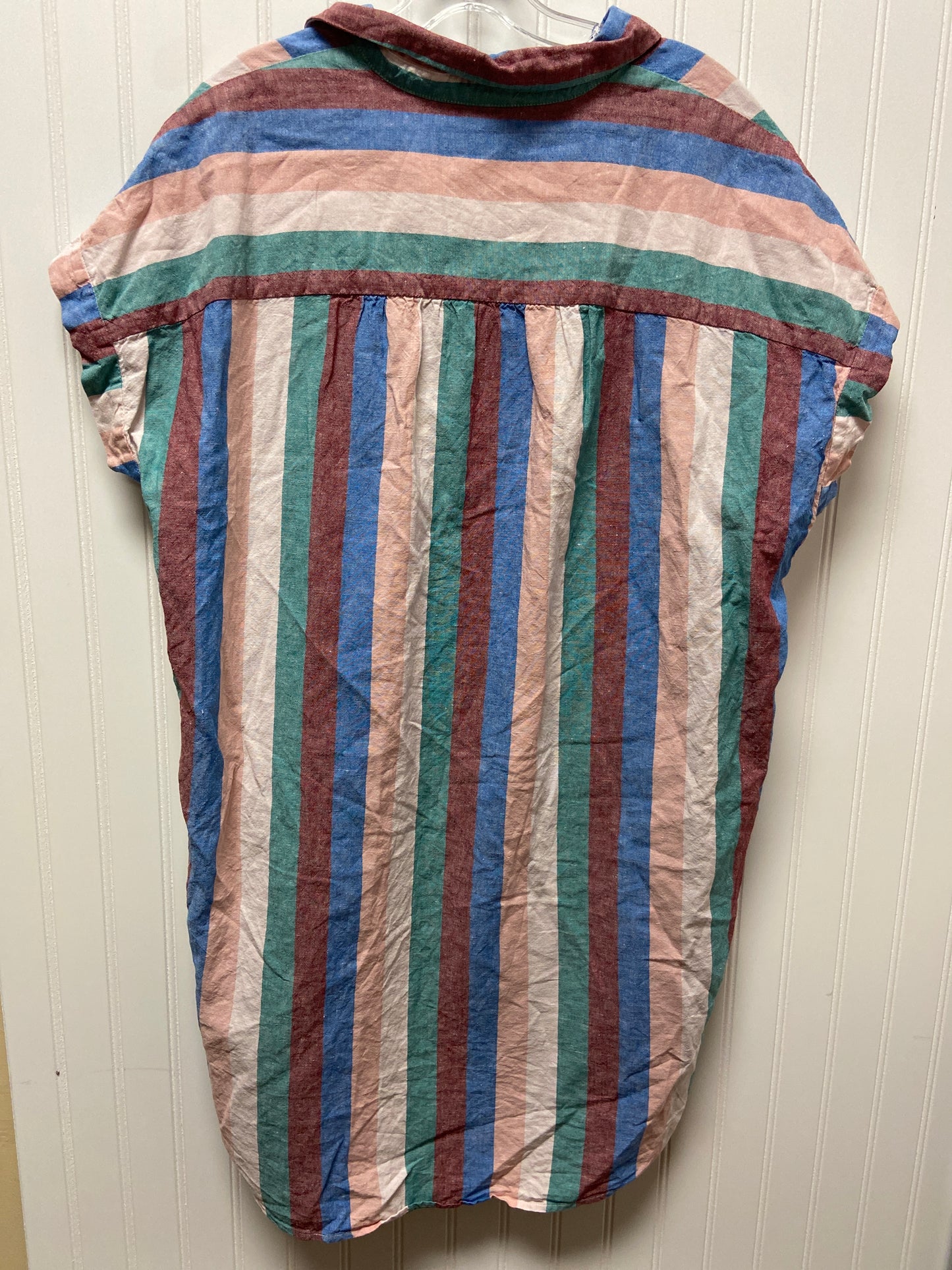 Striped Pattern Dress Casual Short Madewell, Size Xl