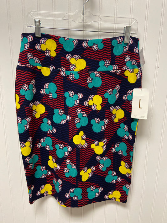 Skirt Midi By Lularoe In Striped Pattern, Size: L