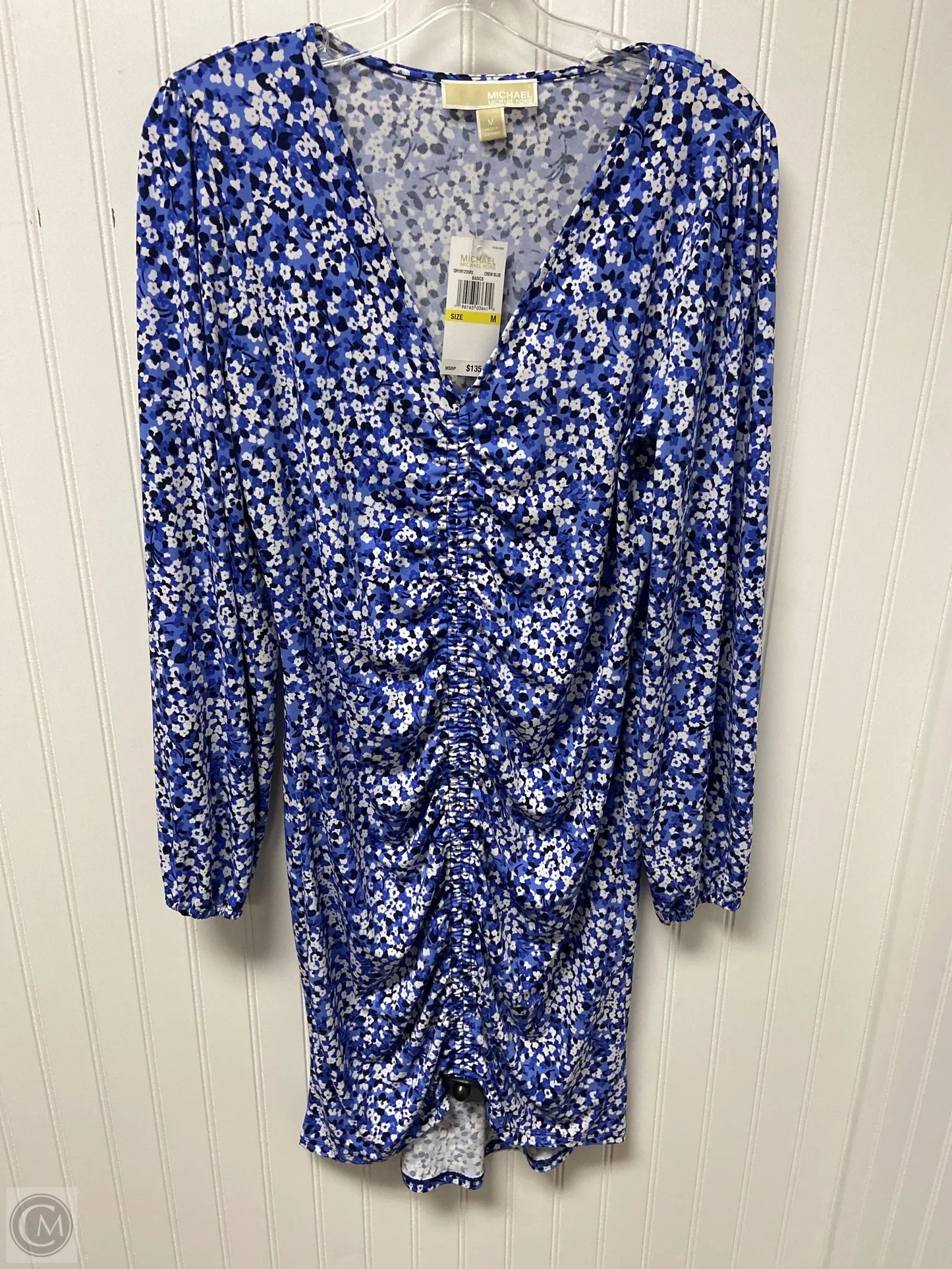 Dress Casual Midi By Michael By Michael Kors In Blue, Size: M