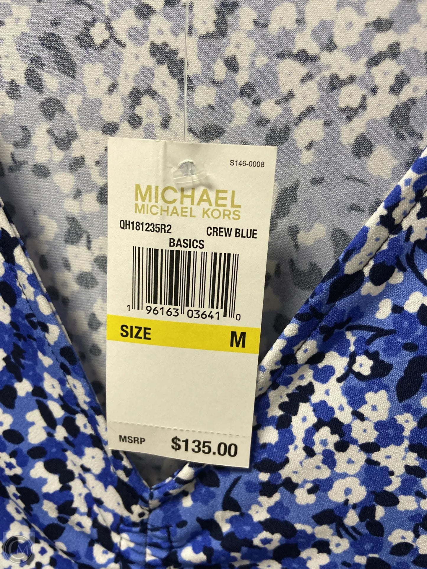 Dress Casual Midi By Michael By Michael Kors In Blue, Size: M