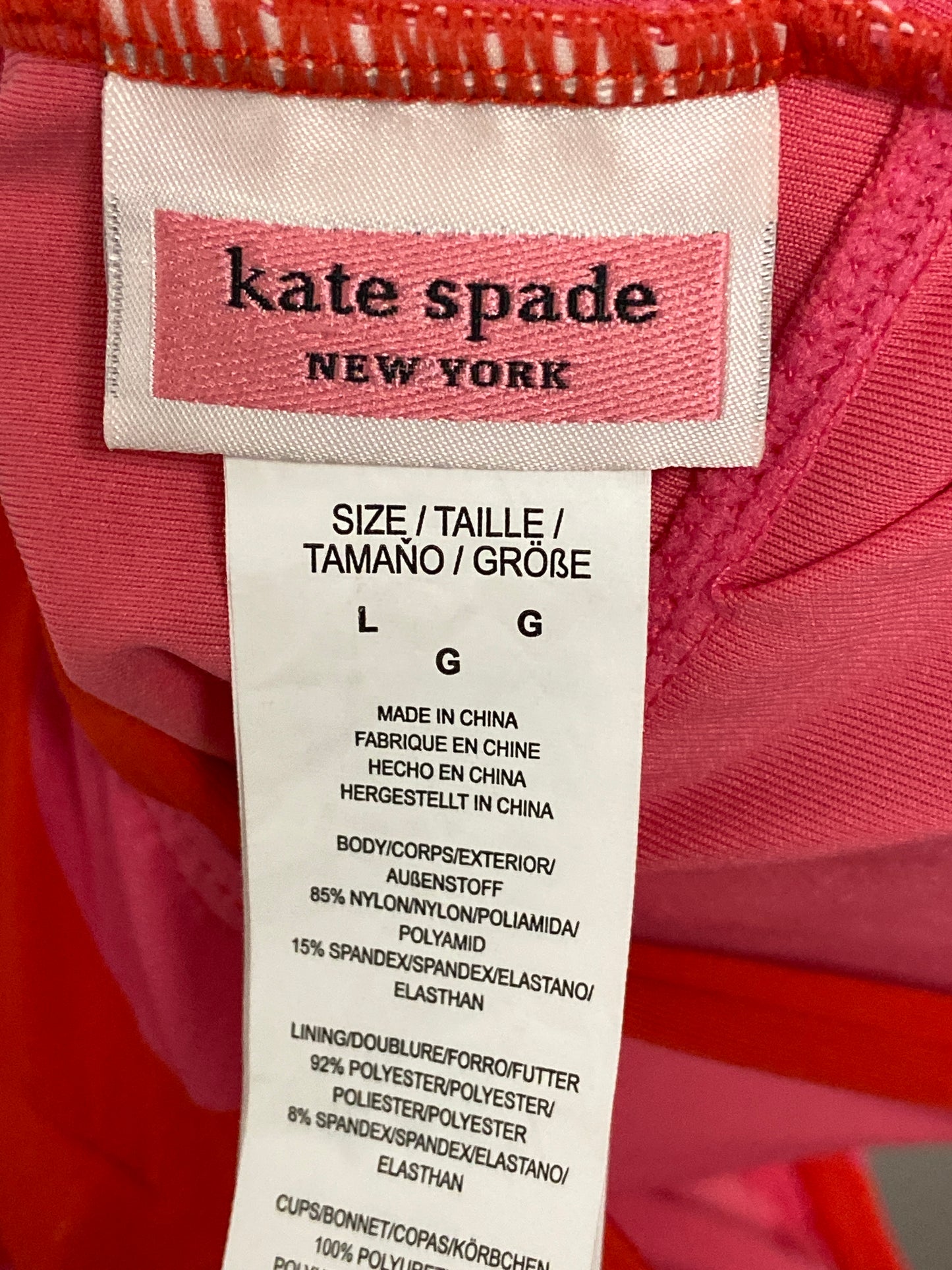 Swimsuit Designer By Kate Spade In Red, Size: L