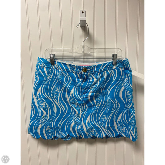 Skort Designer By Lilly Pulitzer In Blue & White, Size: 10
