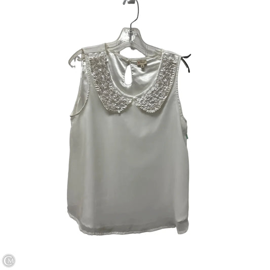 Top Sleeveless By Cremieux In White, Size: M