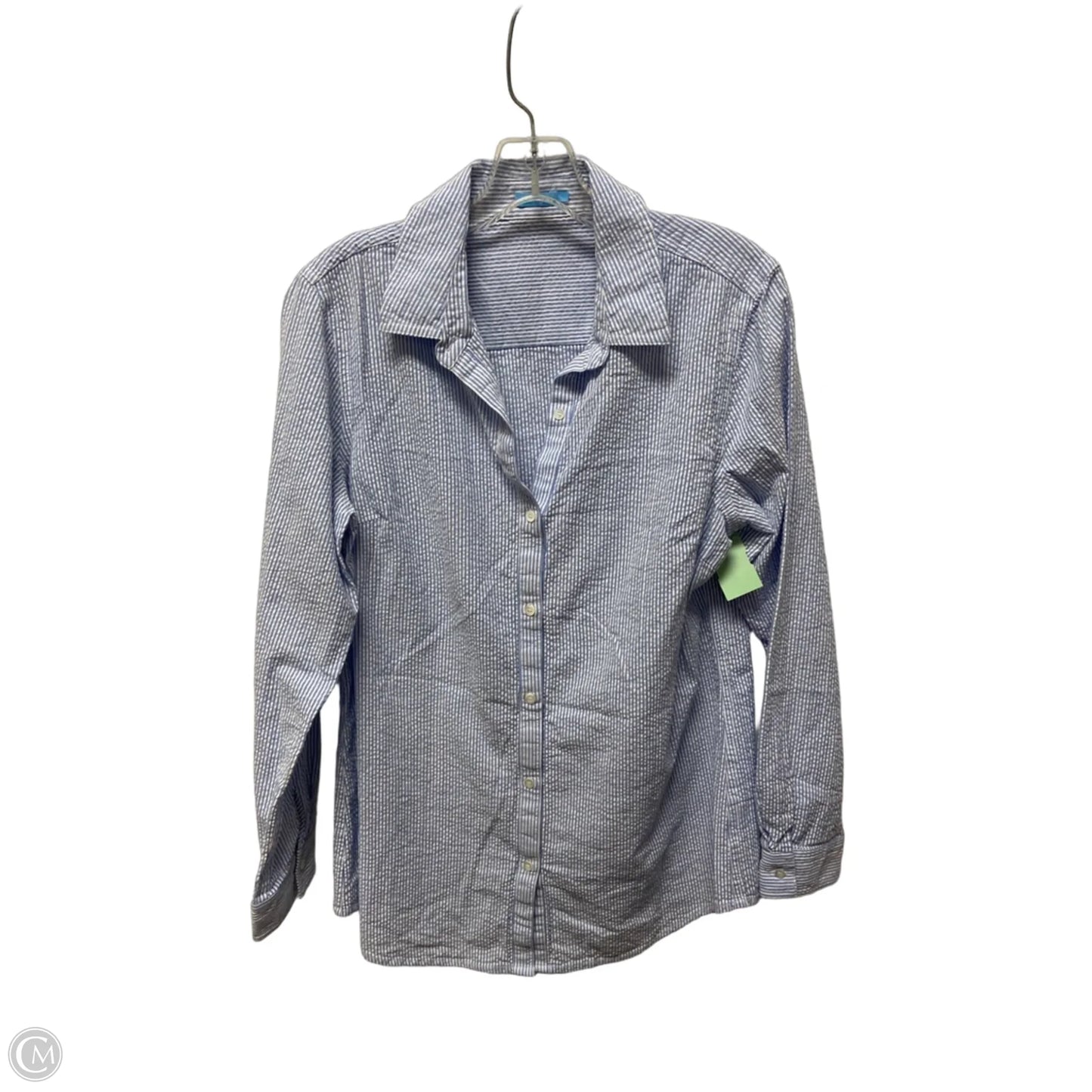 Top Long Sleeve Basic By J Mclaughlin In Blue & White, Size: L