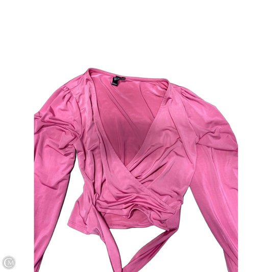 Top Long Sleeve By Windsor In Pink, Size: L