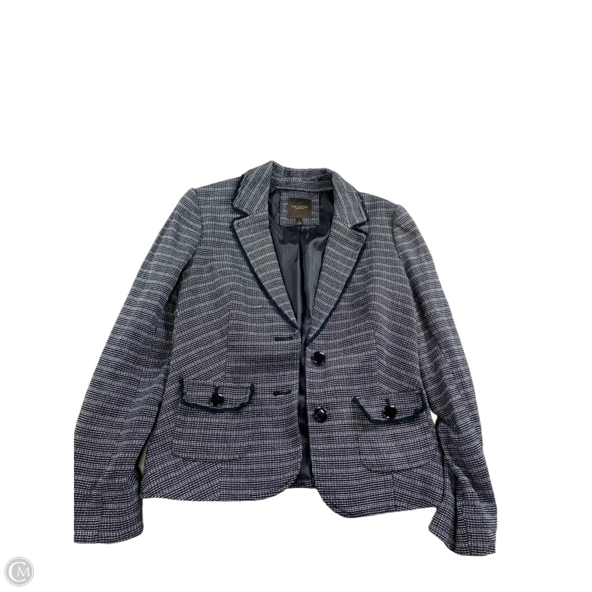 Blazer By Clothes Mentor In Black & White, Size: S