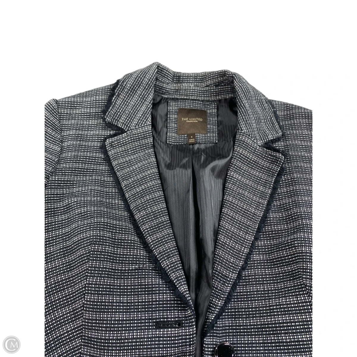 Blazer By Clothes Mentor In Black & White, Size: S