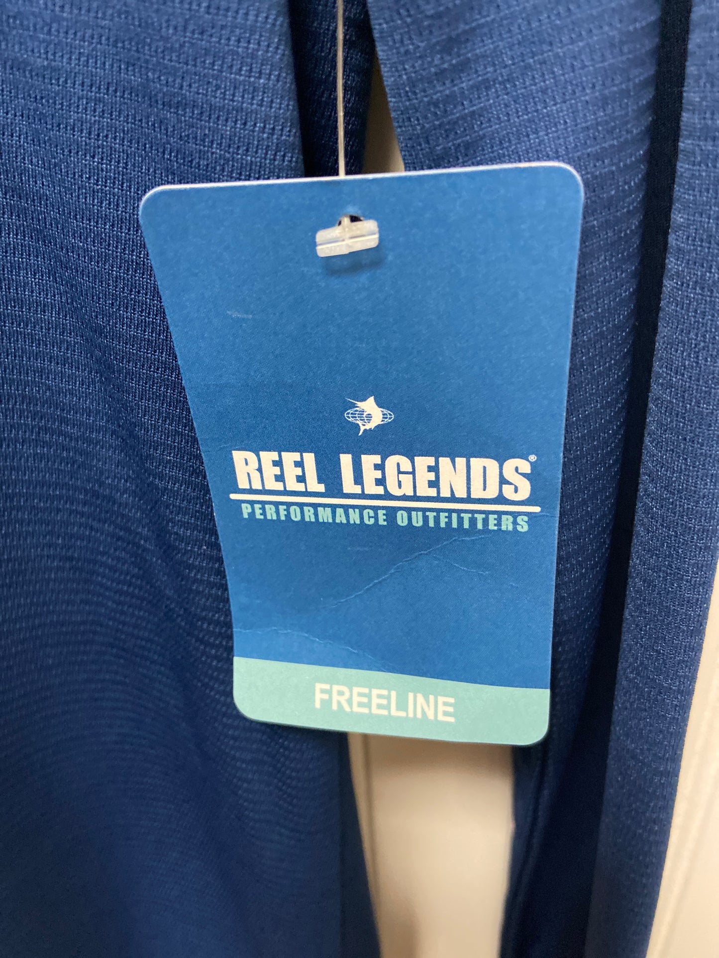 Athletic Top Long Sleeve Crewneck By Reel Legends In Navy, Size: S