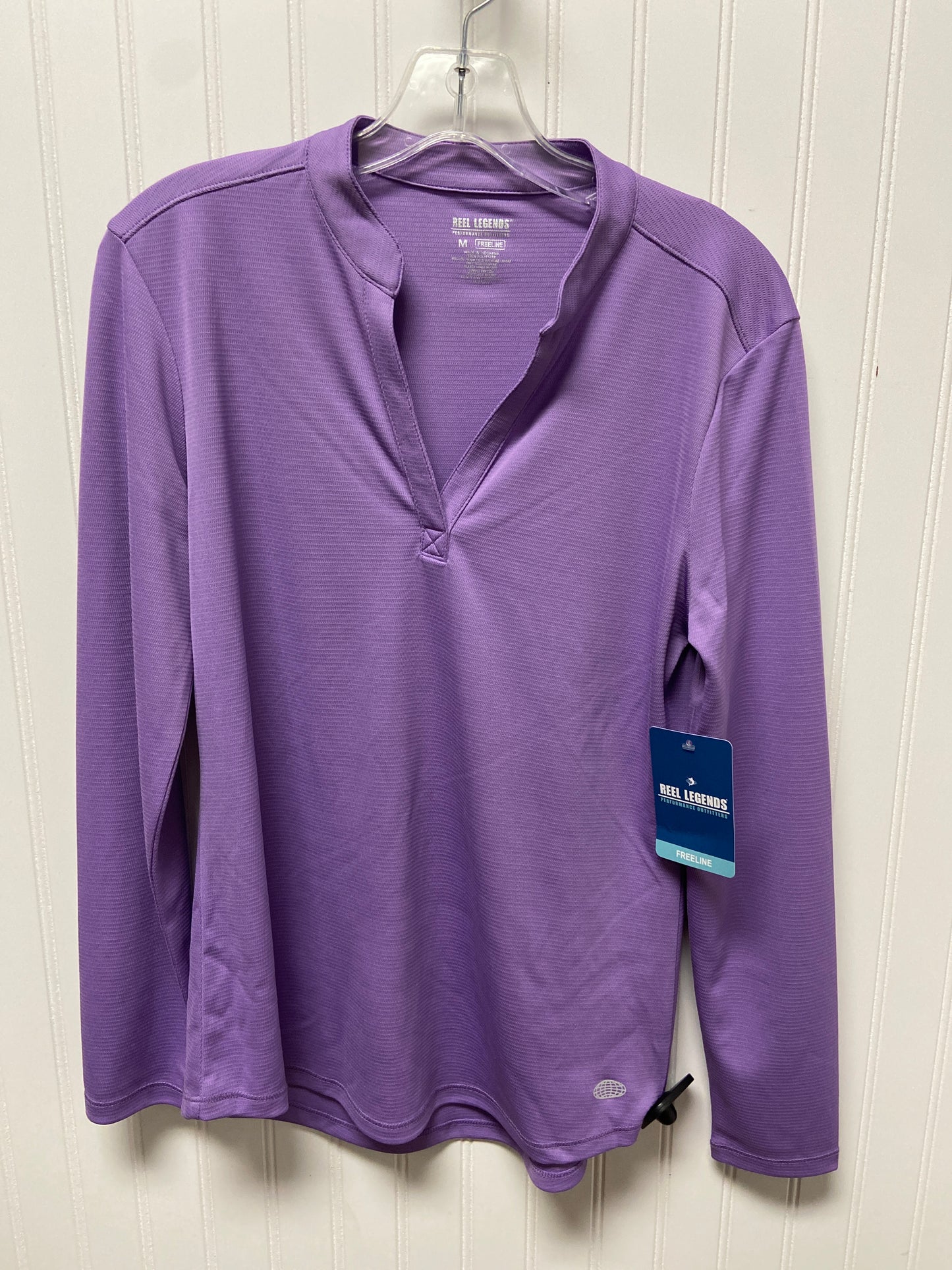 Athletic Top Long Sleeve Crewneck By Reel Legends In Purple, Size: M