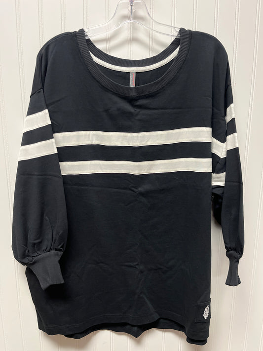 Sweatshirt Crewneck By Free People In Black & White, Size: Xs