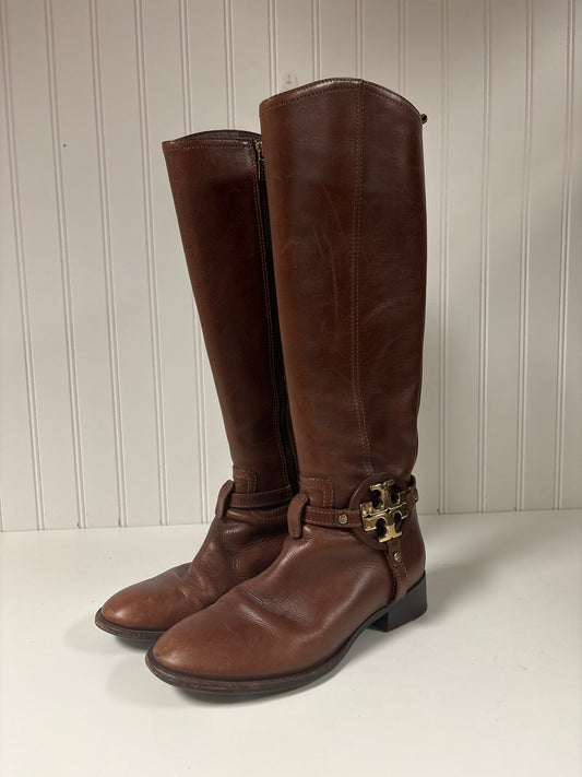 Boots Designer By Tory Burch In Brown, Size: 6.5