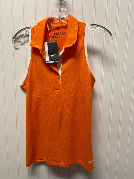 Athletic Tank Top By Nike In Orange, Size: S