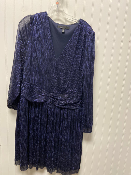 Dress Party Midi By White House Black Market In Navy, Size: L