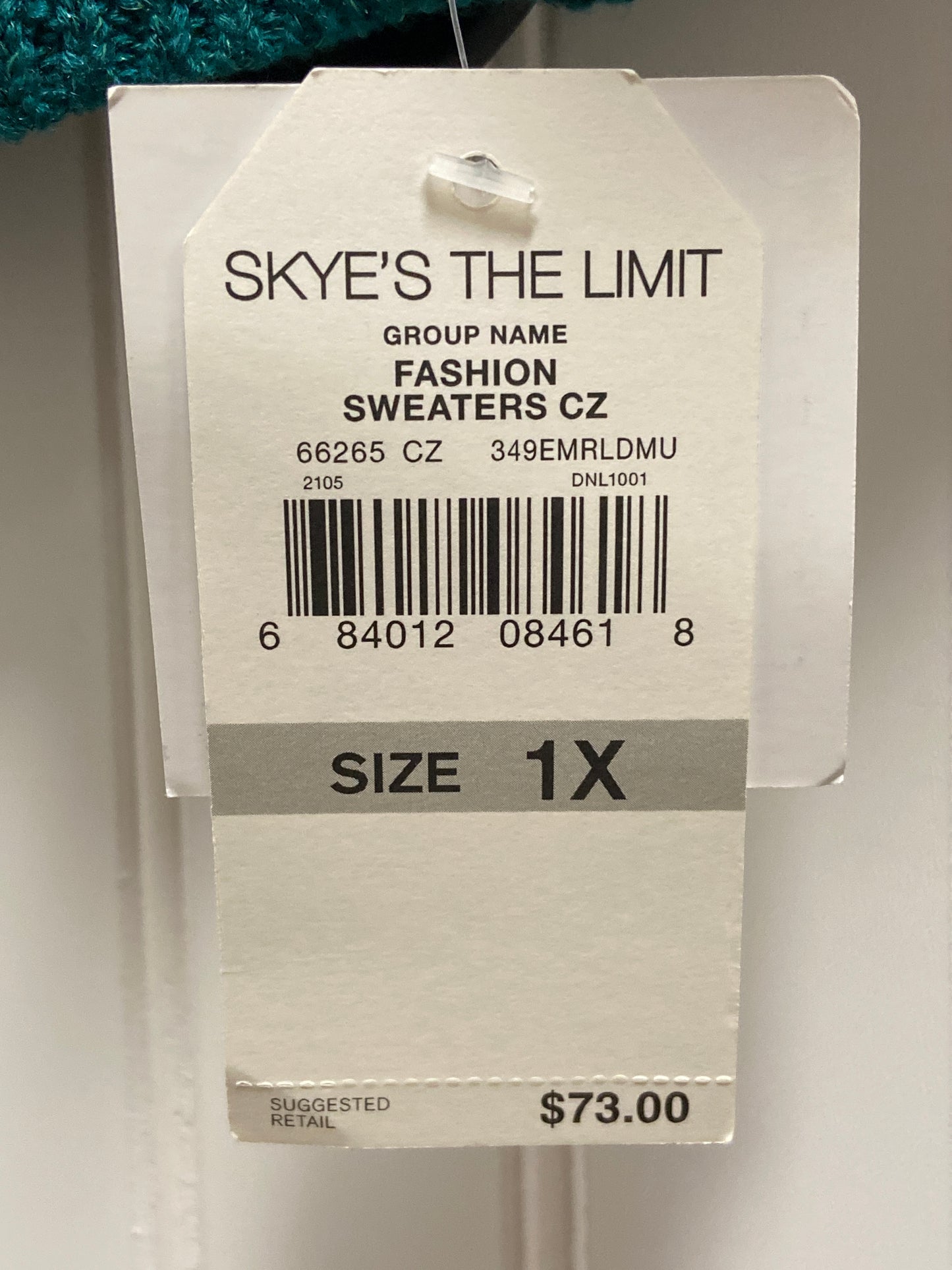 Sweater By Skyes The Limit In Teal, Size: 1x