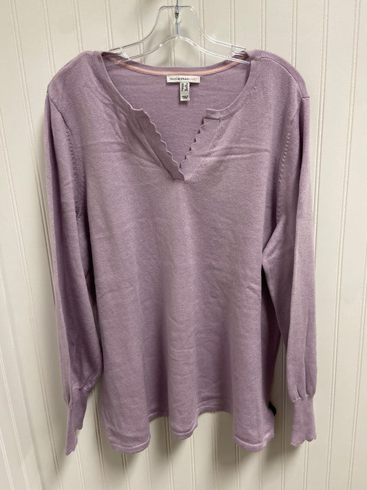 Sweater By Isaac Mizrahi Live Qvc In Purple, Size: 1x