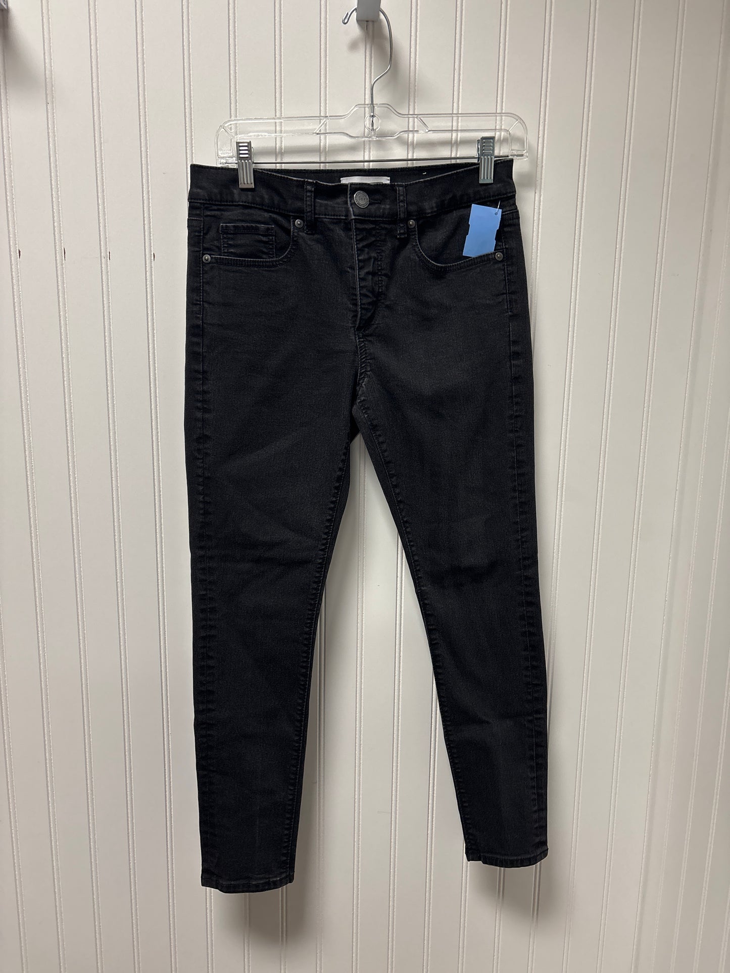 Jeans Skinny By Loft In Black Denim, Size: 6