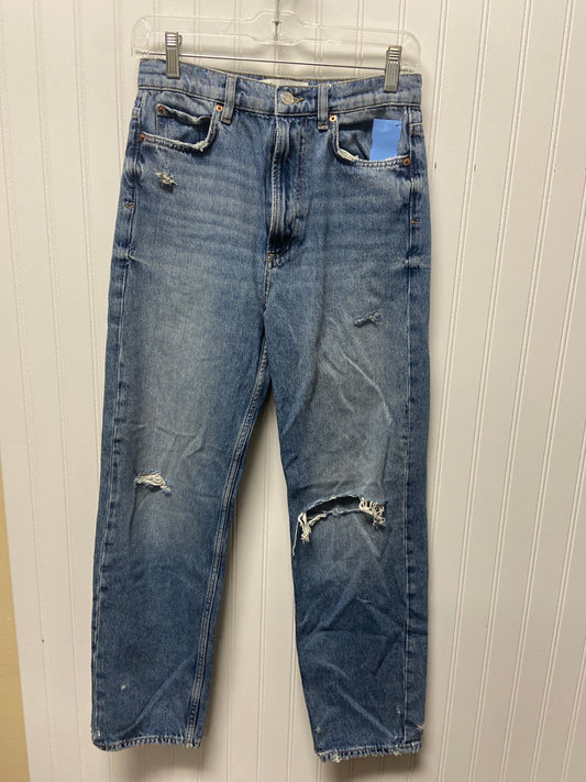 Jeans Straight By Zara In Blue Denim, Size: 2