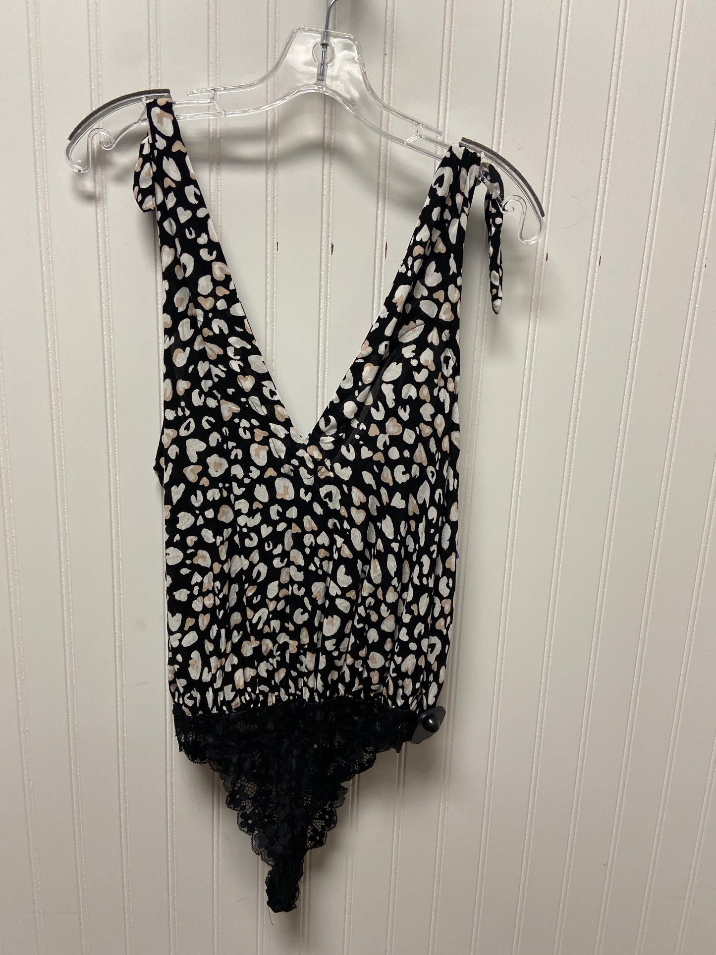 Bodysuit By Free People In Black & White, Size: Xs