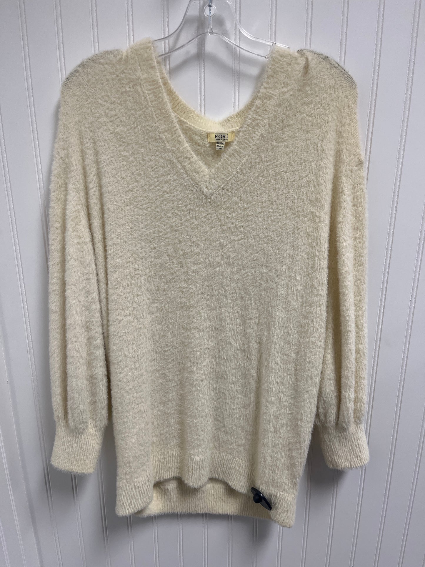 Sweater By Kori America In Cream, Size: 1x