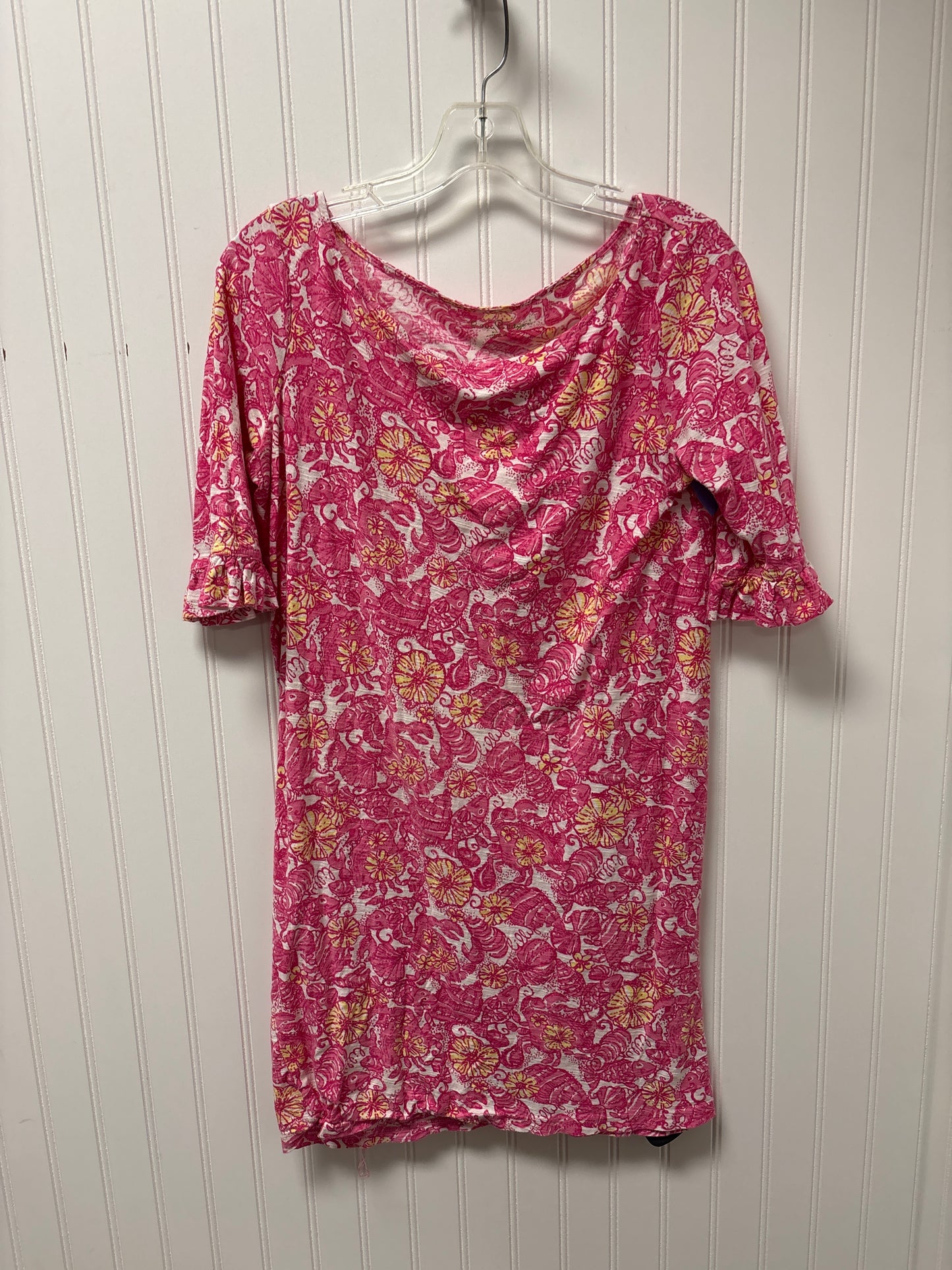 Dress Designer By Lilly Pulitzer In Pink & Yellow, Size: S