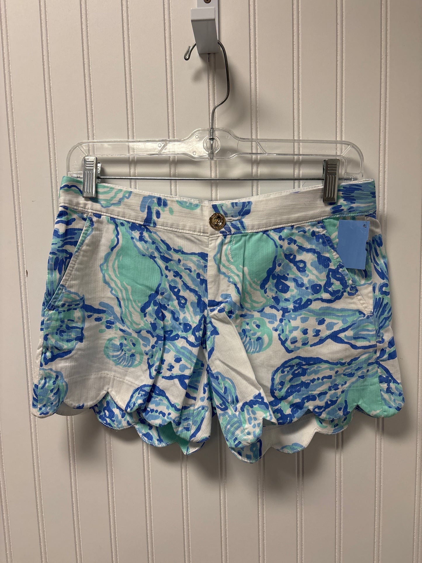 Shorts Designer By Lilly Pulitzer In Blue & White, Size: 0p