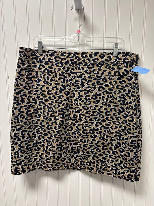 Skirt Mini & Short By Talbots In Leopard Print, Size: 16