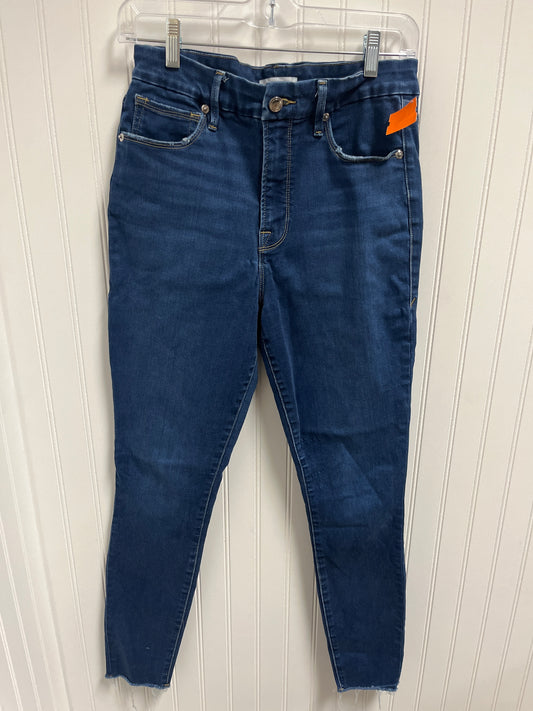 Jeans Skinny By Good American In Blue Denim, Size: 10