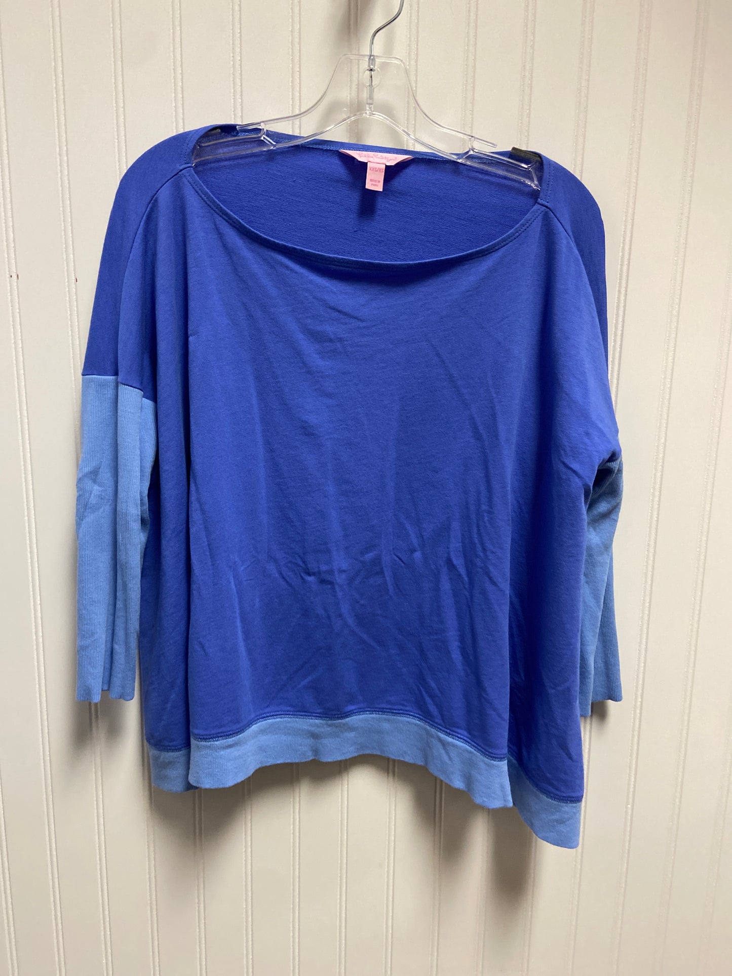 Top Long Sleeve Designer By Lilly Pulitzer In Blue, Size: Xxs