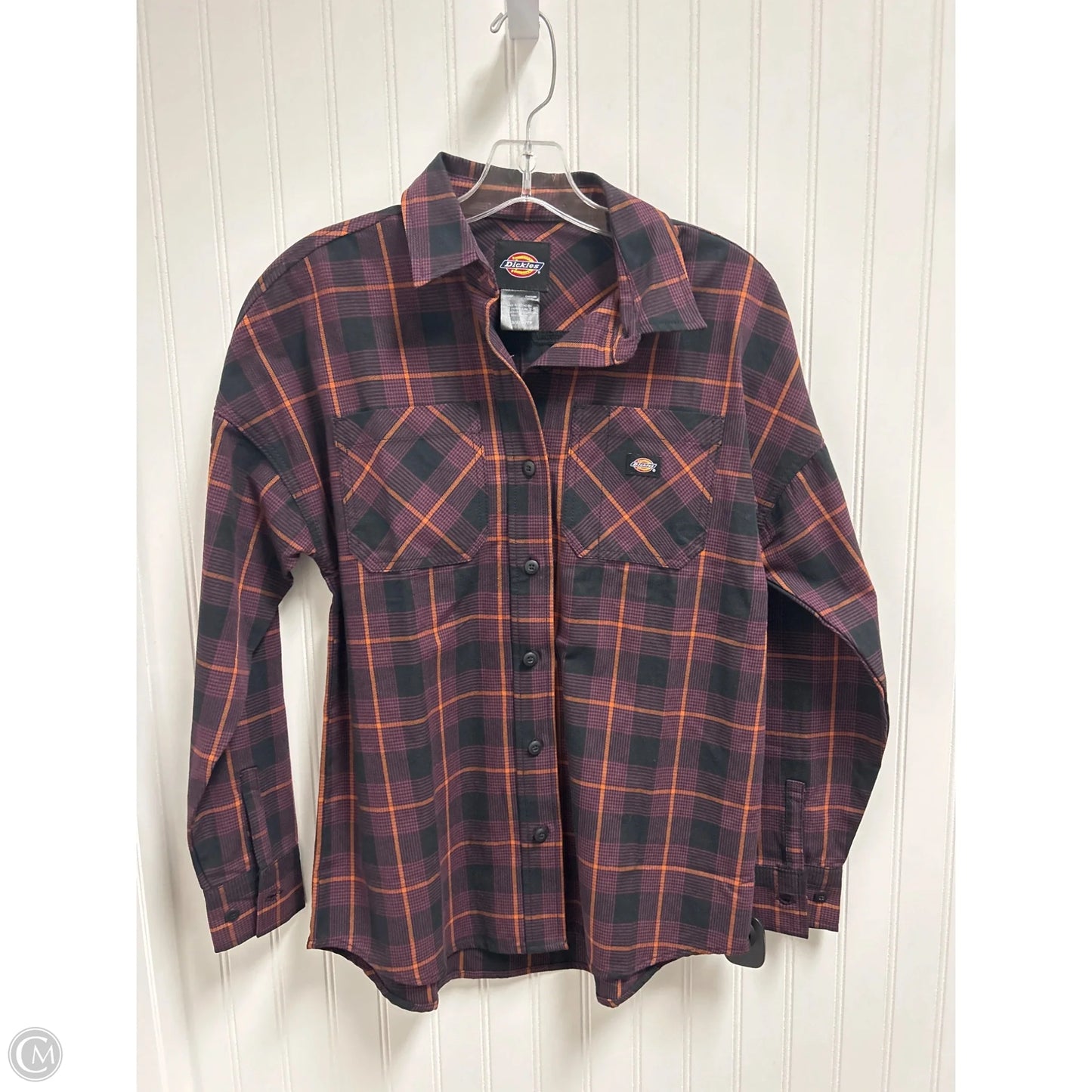 Top Long Sleeve By Clothes Mentor In Plaid Pattern, Size: Xs